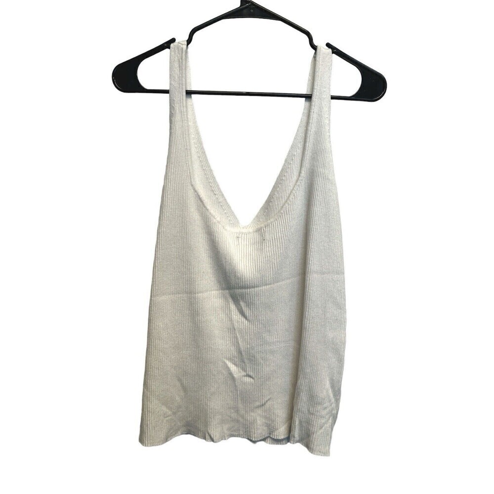 MNG By Mango Knit strap top Ecru 2XL - Picture 5 of 9
